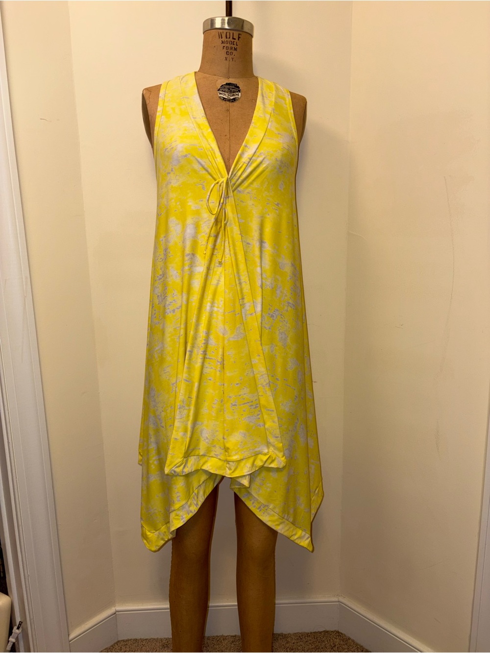 Coco Reef Yellow Sleeveless High-Low V-Neck Dress